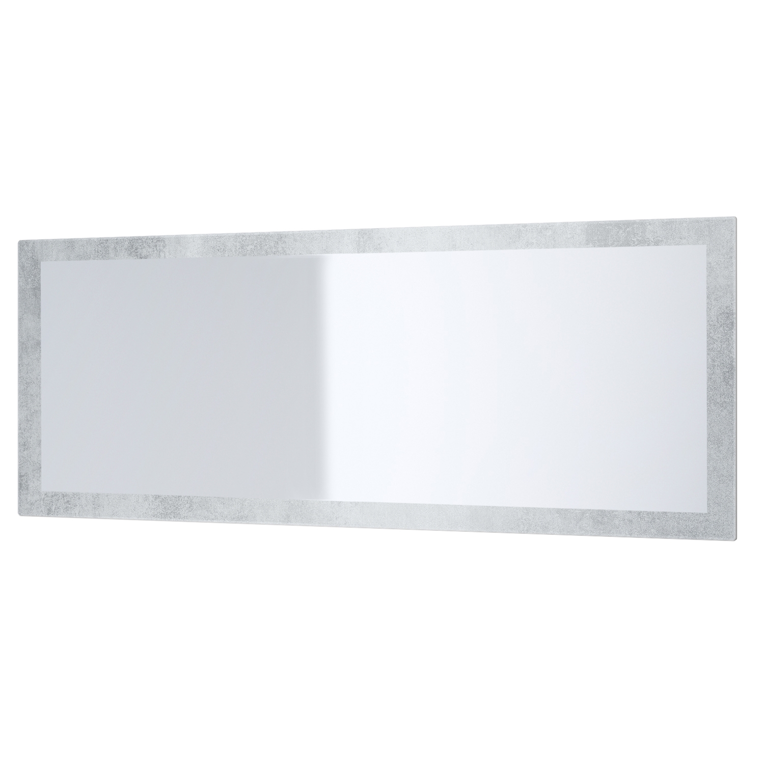Spiegel Lima 139cm mit Rahmen im modernen Stil Beton Oxid Optik (139 x 55 cm)