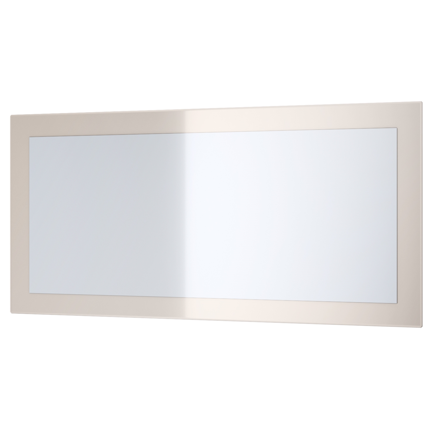 Spiegel Lima 89cm mit Rahmen im modernen Stil Sandgrau Hochglanz (89 x 45 cm) Spiegel Lima 89cm mit Rahmen im modernen Stil Sandgrau Hochglanz (89 x 45 cm)