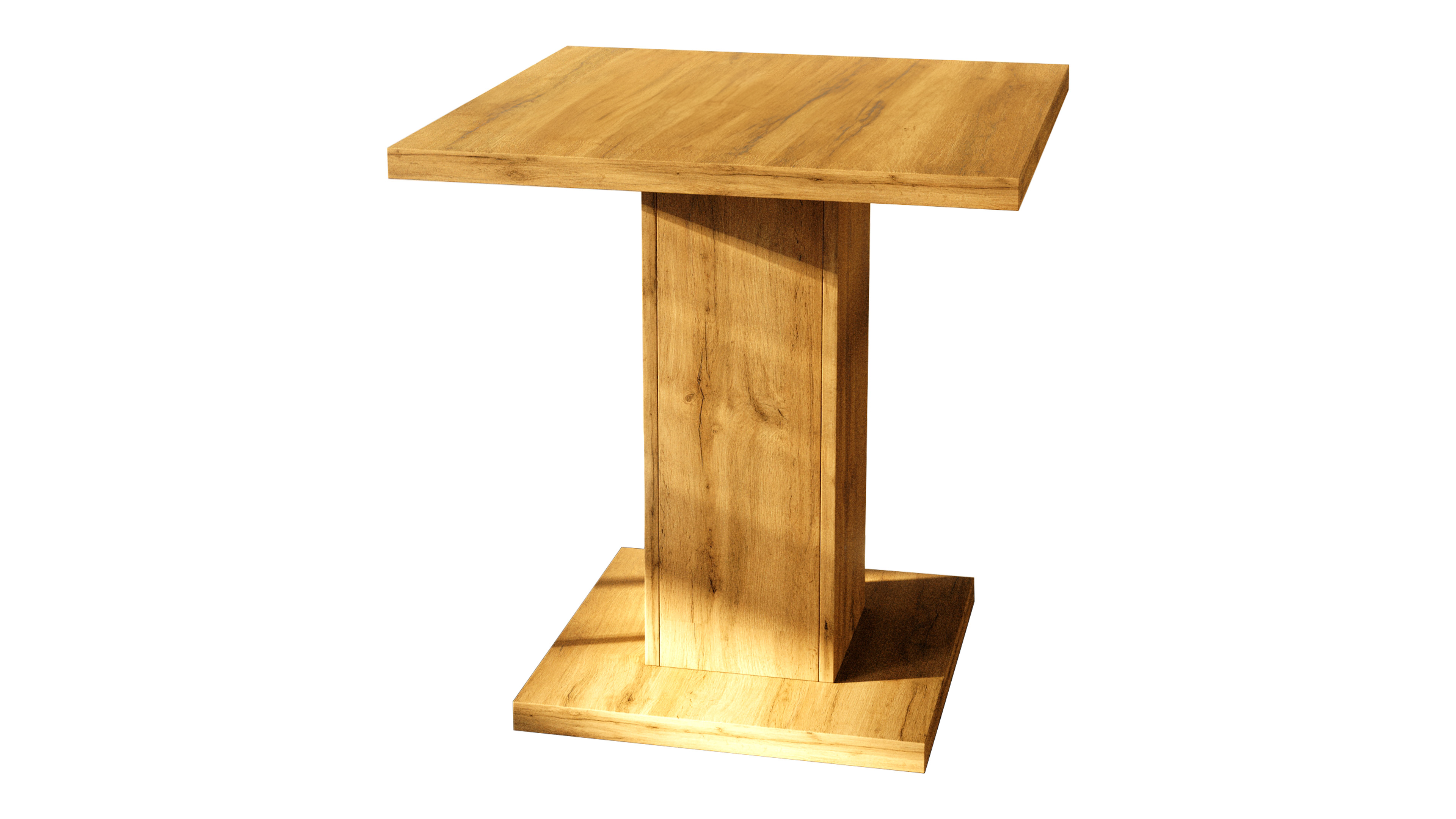 Bistrotisch Adam 70 x 70 cm, Eiche Evoke mit zentralen Säulenfuß