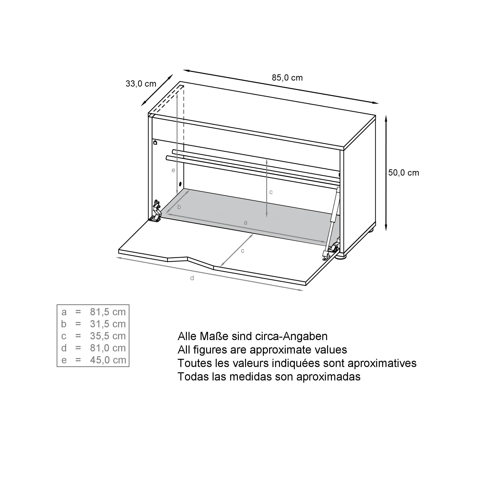 Kolmio Sitzbank Weiß für 8 Paar Schuhe mit Sitzfläche Weiß matt/Avola-Anthrazit (85 x 50 x 33 cm)