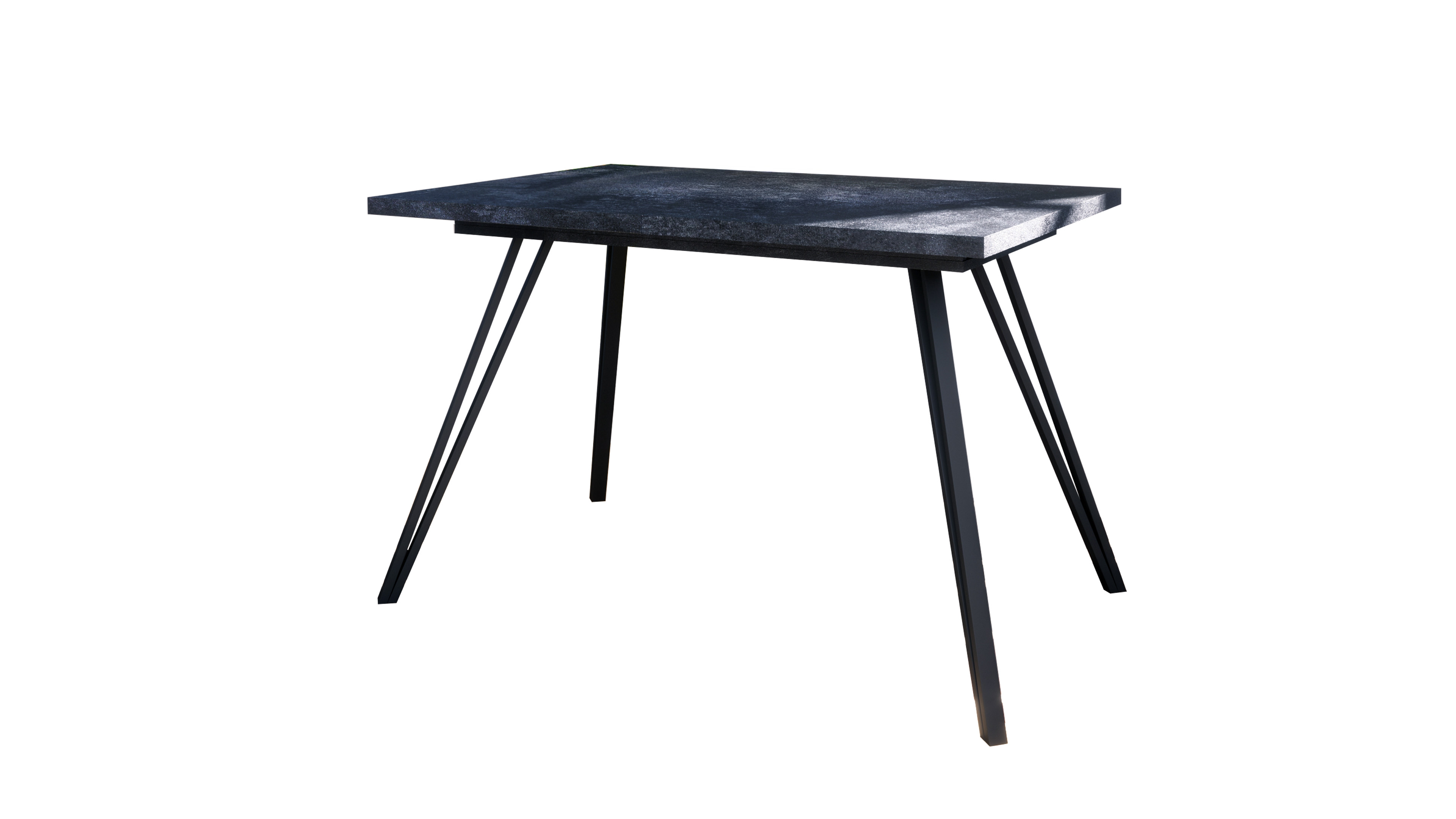Esstisch Lisa 120 / 160 x 75 x 80 cm Holzkohle Optik