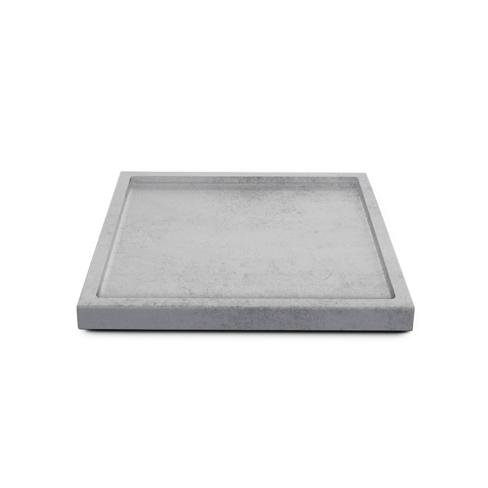 Dekoschale Maya 1-tlg. eckig Beton Oxid-Optik (20 x 1,8 x 20 cm)