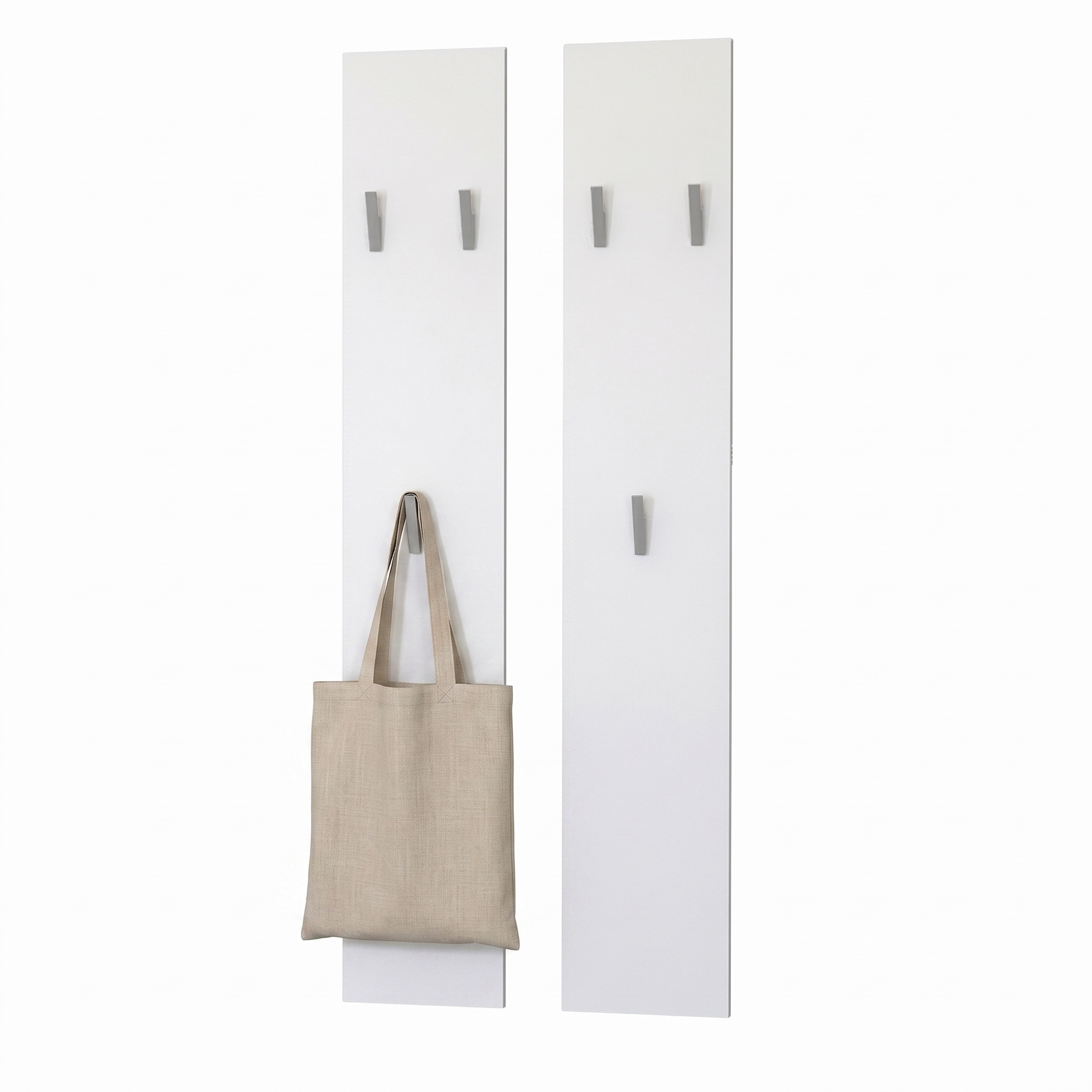 Wandpaneel 140 bestehend aus 2 Paneelen Weiß matt (je 24 x 140 x 2 cm)