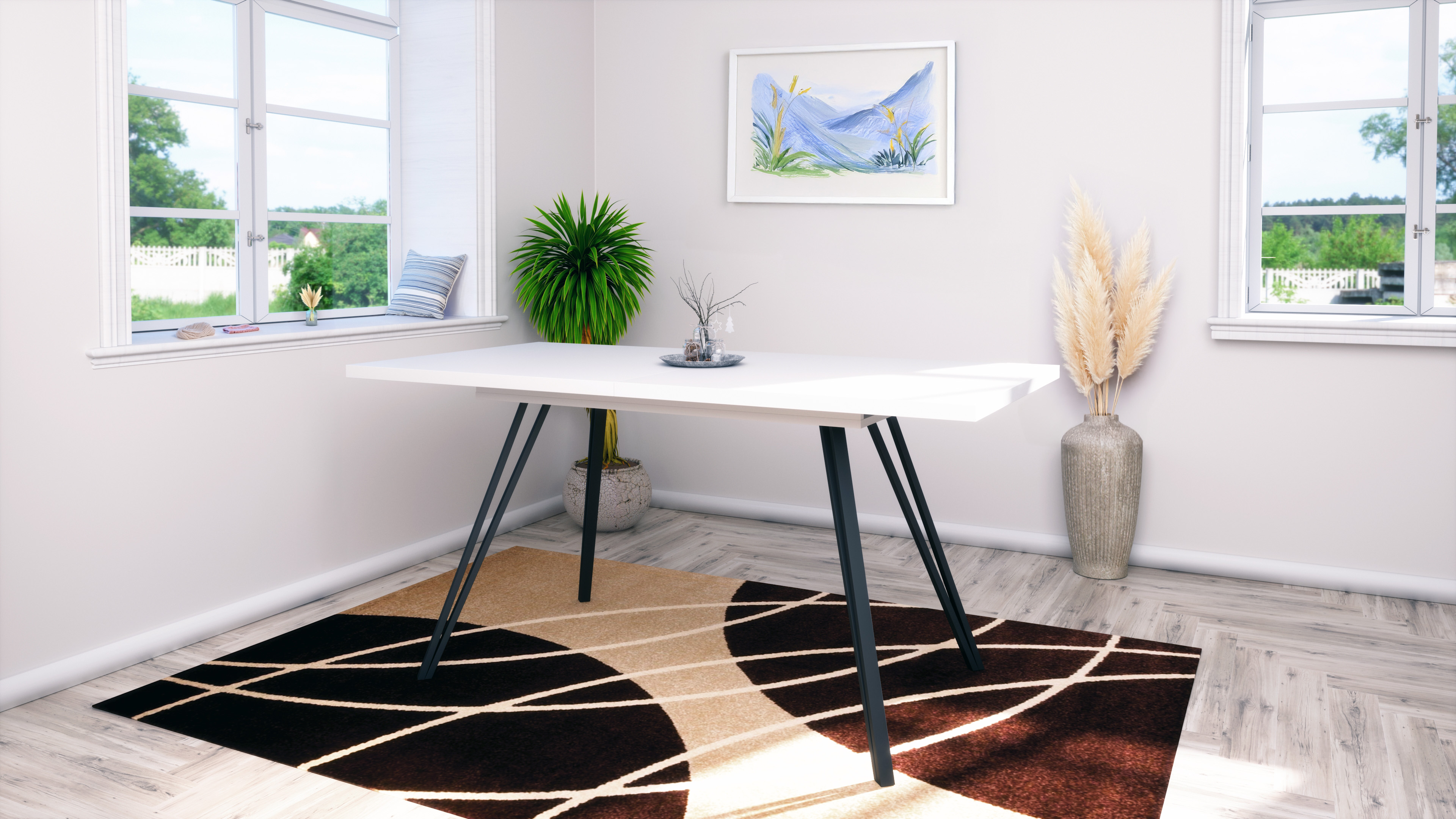 Esstisch Life    160 / 200 x 75 x 90 cm Weiß matt