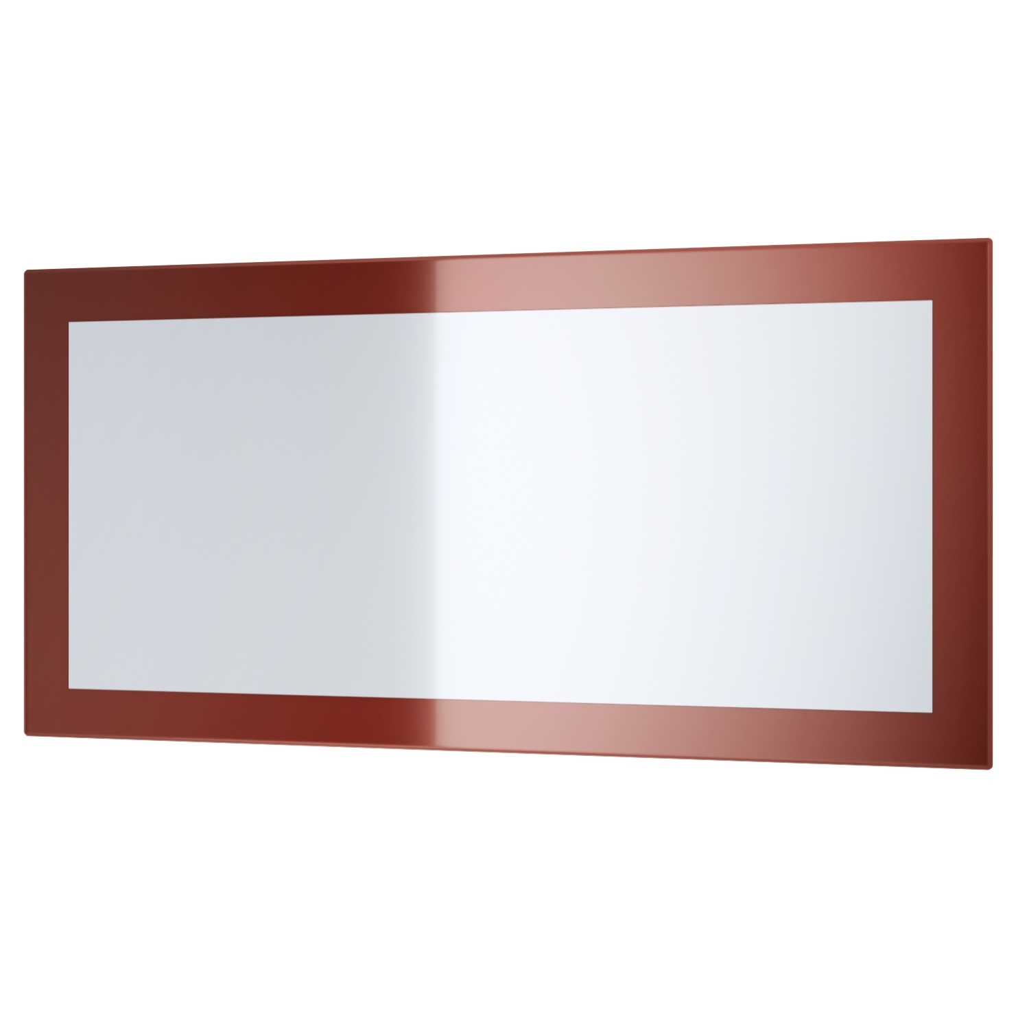 Spiegel Lima 89cm mit Rahmen im modernen Stil Bordeaux Hochglanz (89 x 45 cm)