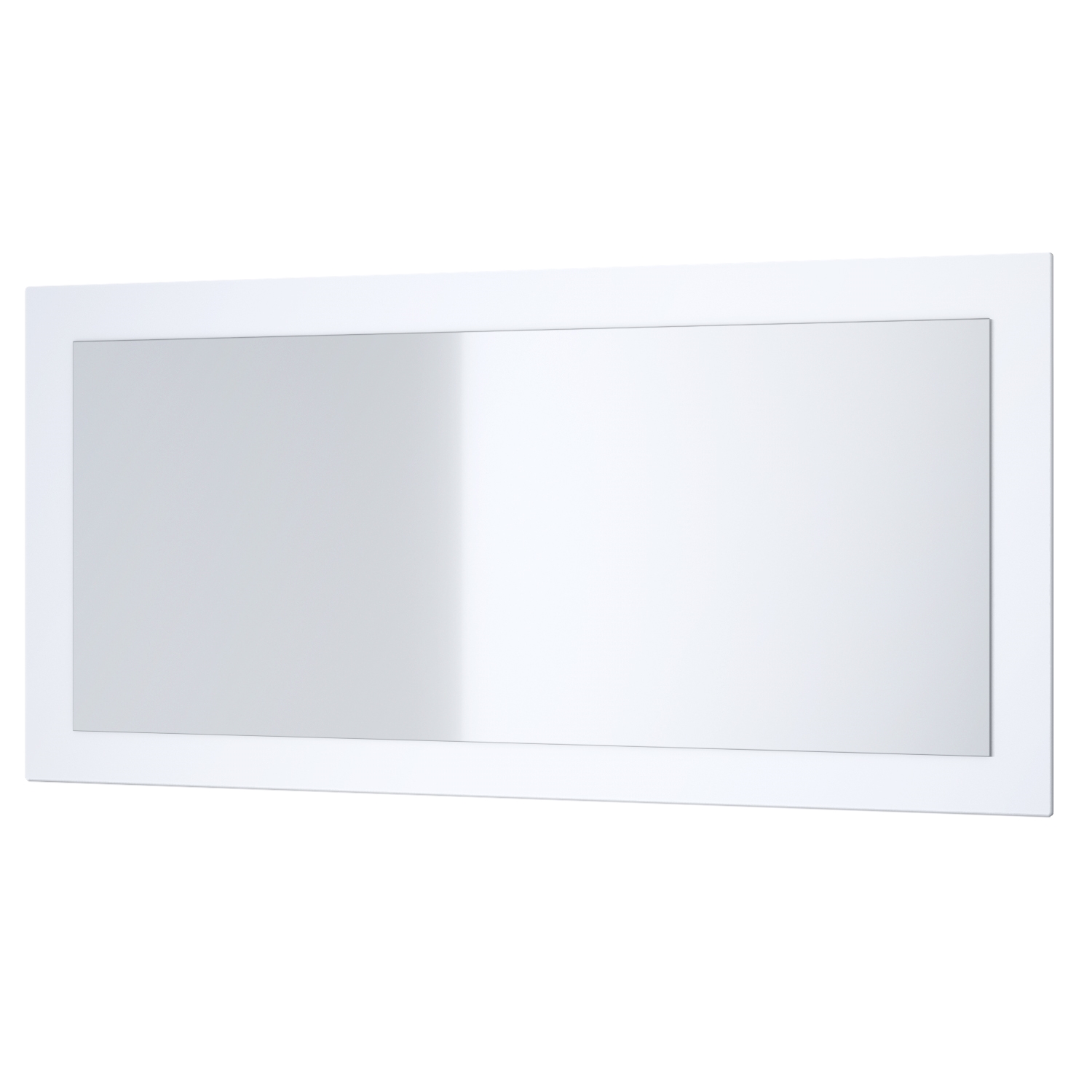 Spiegel Lima 89cm mit Rahmen im modernen Stil Weiß matt (89 x 45 cm)