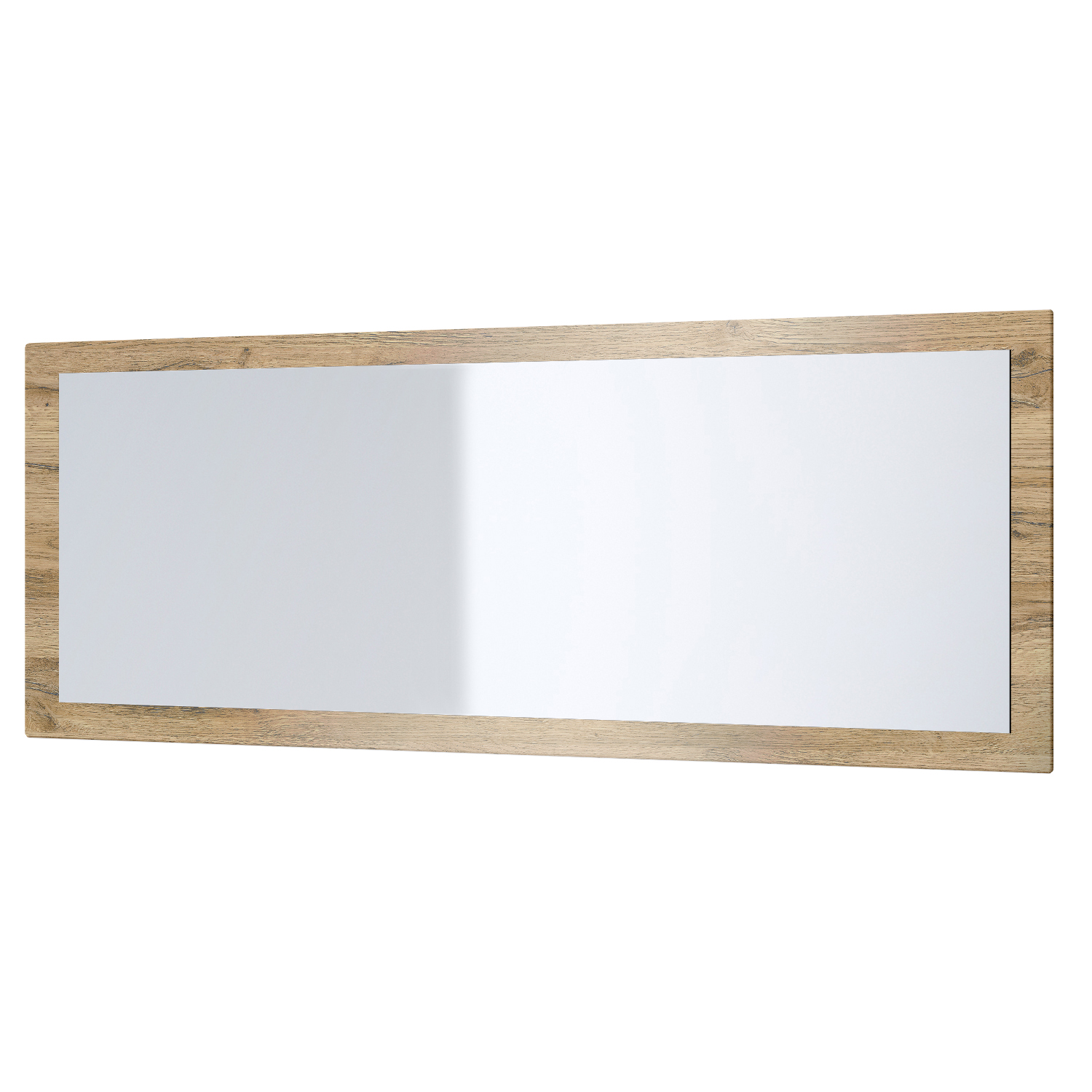 Spiegel Lima 139cm mit Rahmen im modernen Stil Eiche Natur (139 x 55 cm)