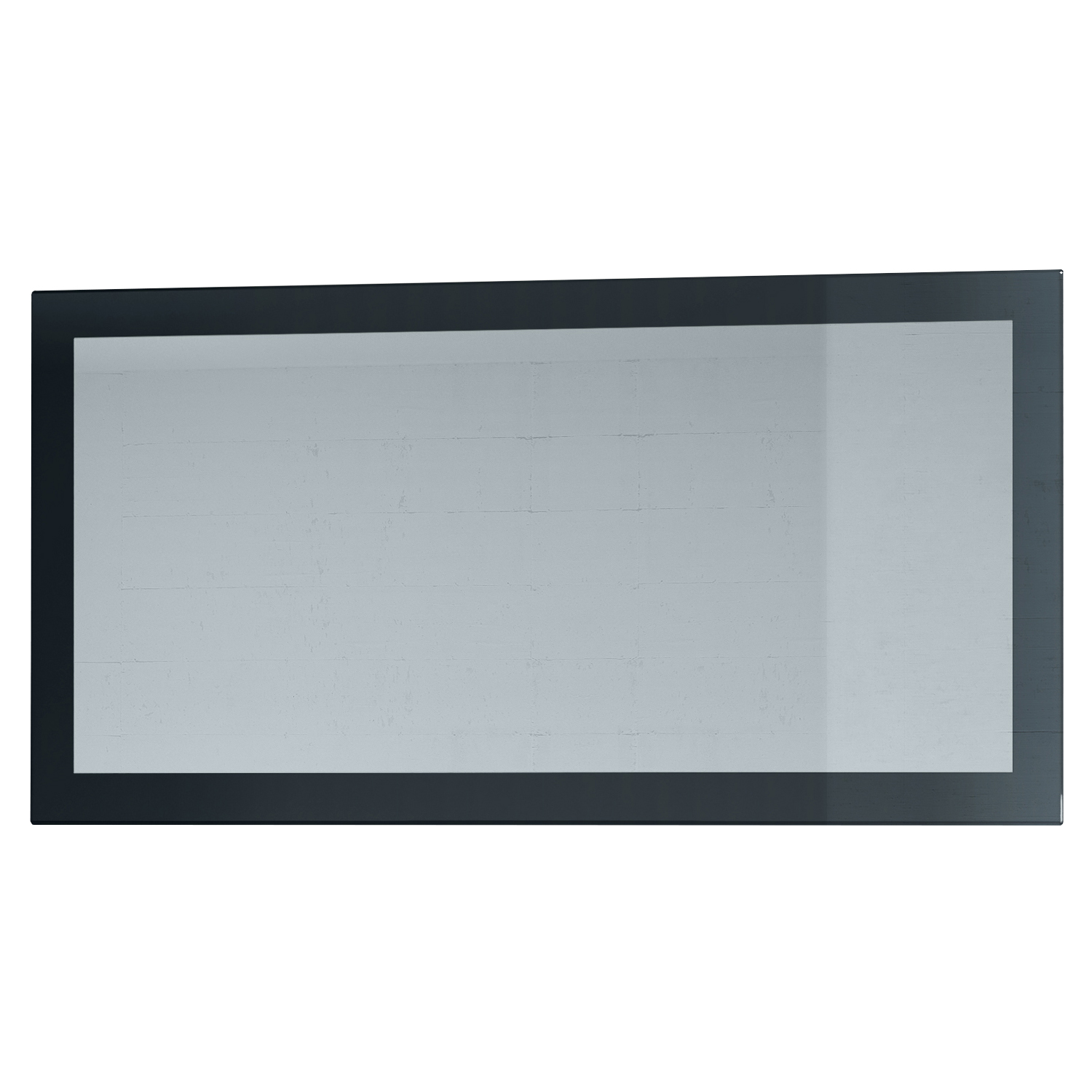 Spiegel Lima 110cm mit Rahmen im modernen Stil Schwarz Hochglanz (110 x 52 cm)