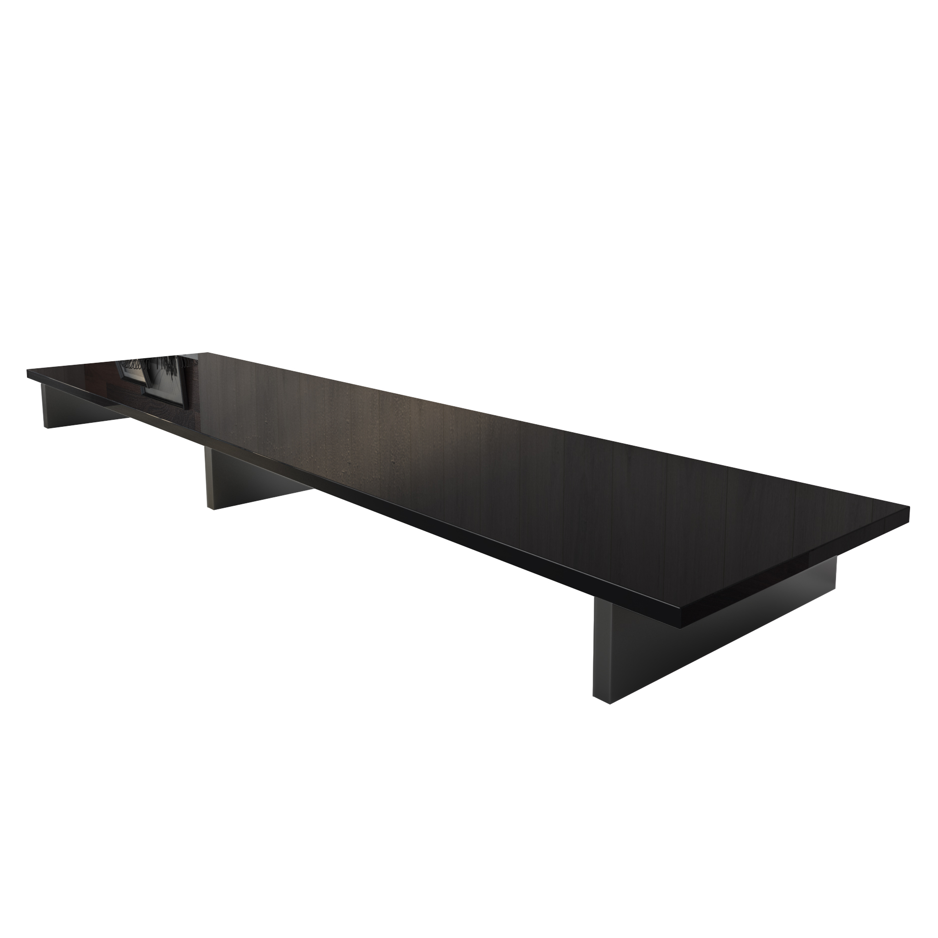 TV Aufsatz Game  zur Erhöhung  Weiß matt/Schwarz Hochglanz (138,5 x 9,5 x 34,5 cm)