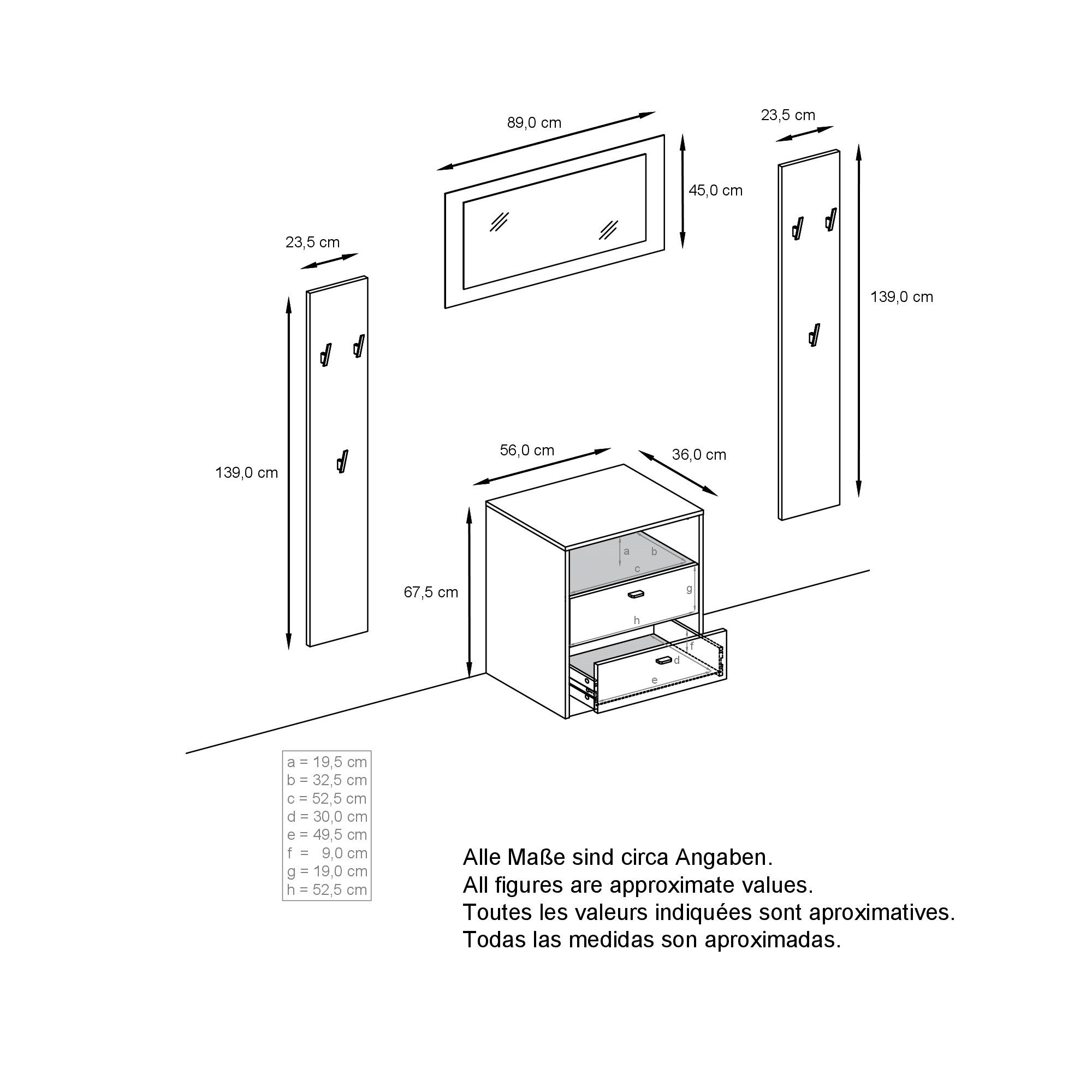 Pino Garderobe Weiß