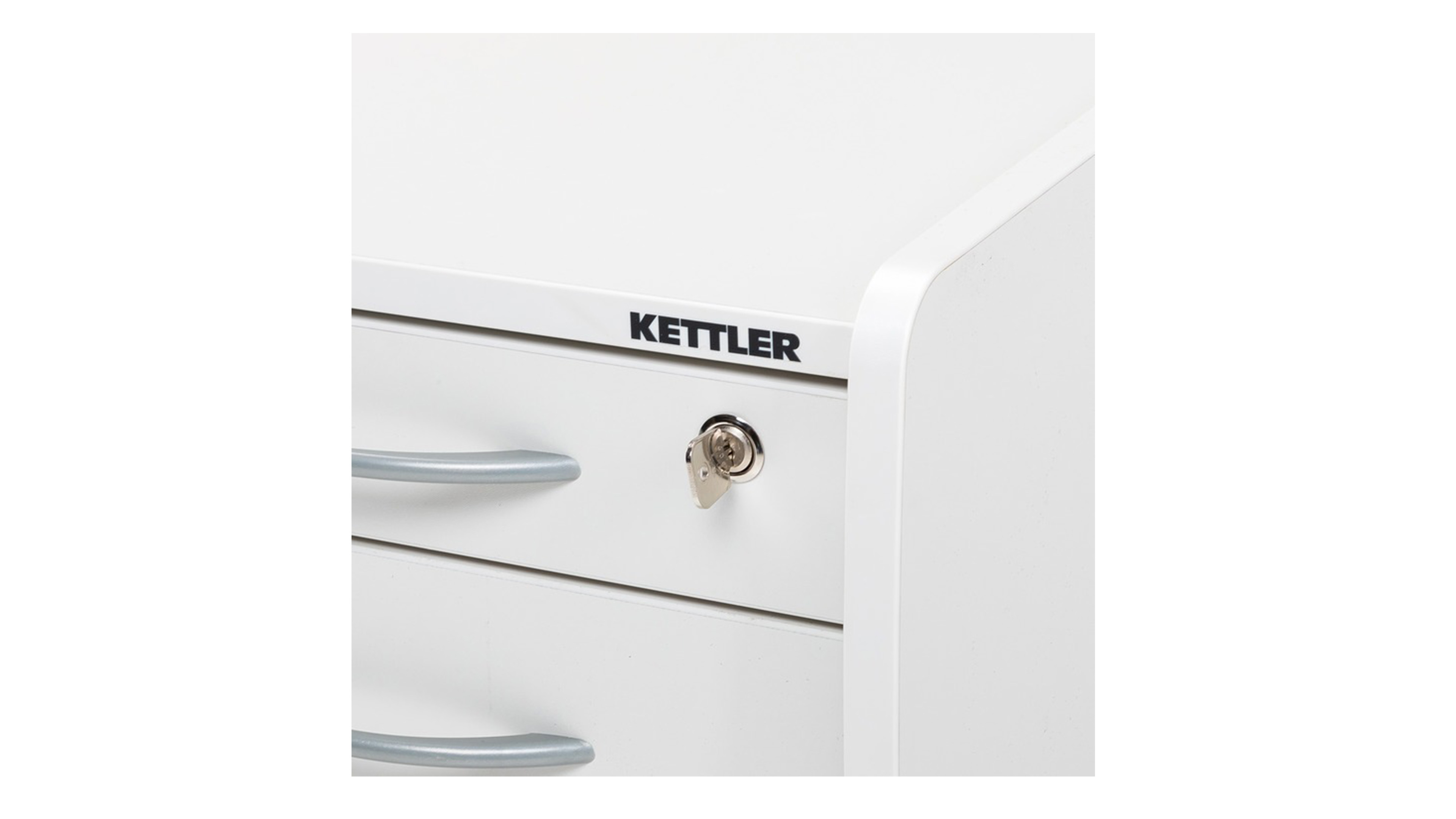 Kettler Rollcontainer 3 Schubladen Abschließbar, auf Rollen