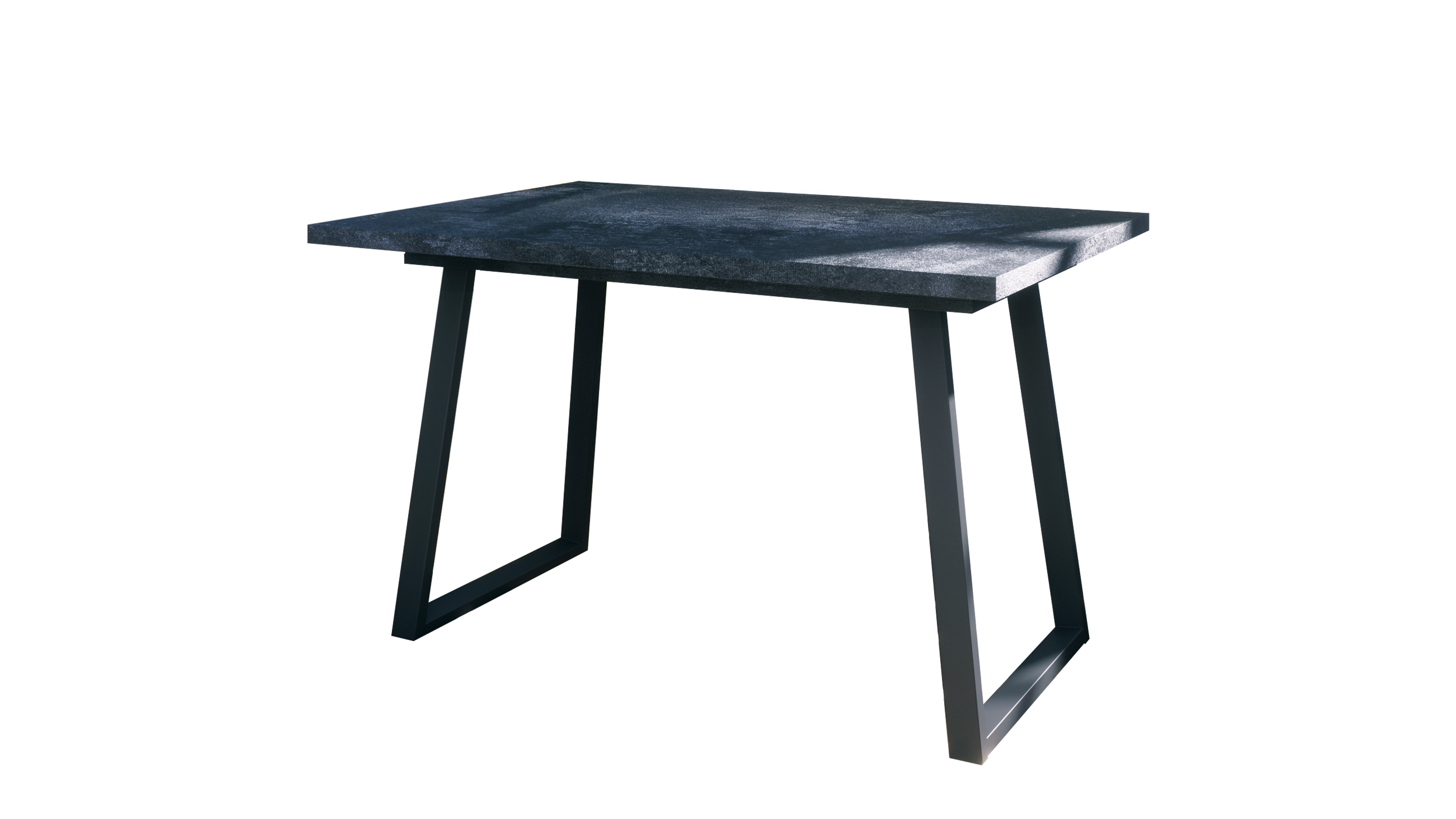 Esstisch Loft 120-160 x 75 x 80 cm, Farbe Holzkohle Optik, Tischplatte ausziehbar