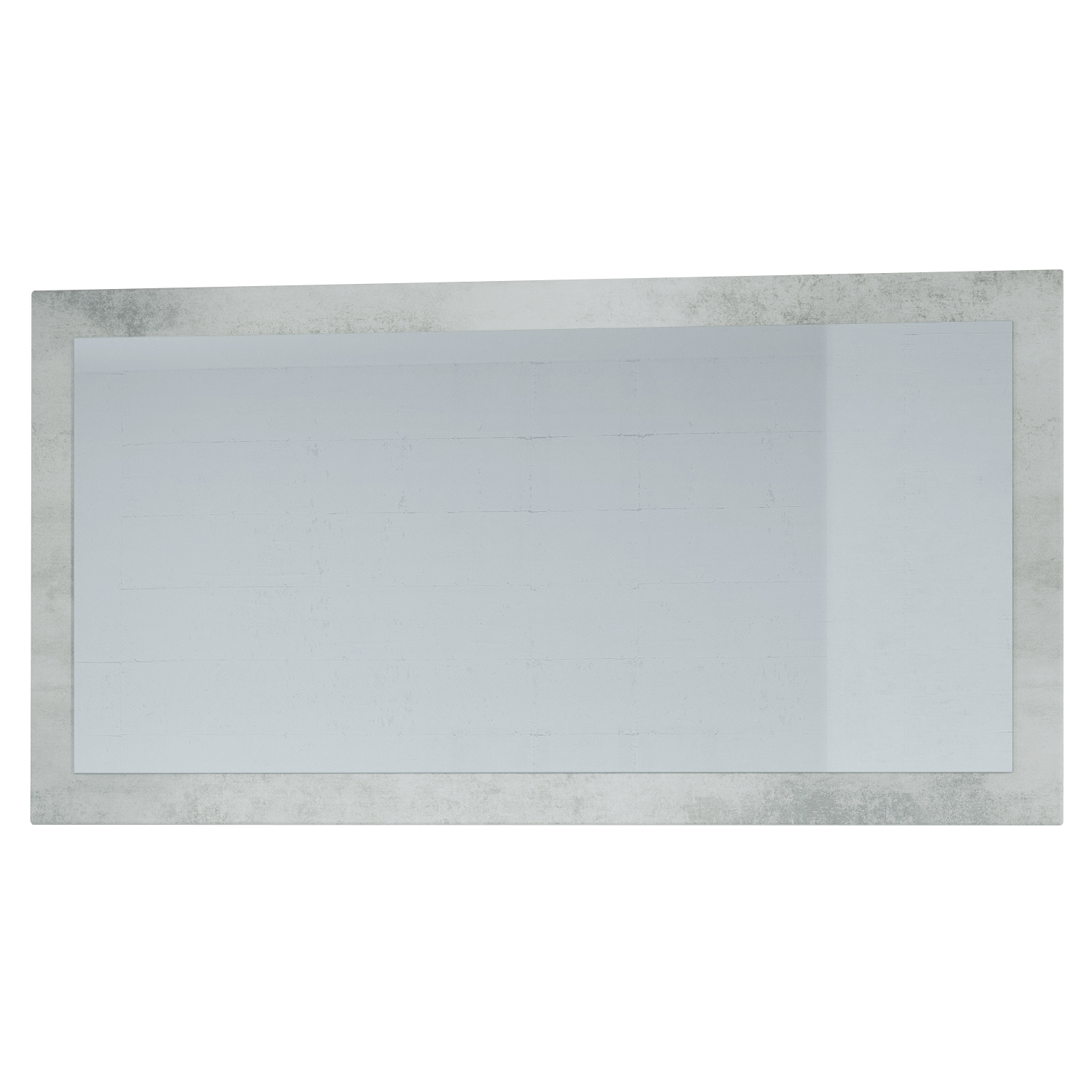 Spiegel Lima 110cm mit Rahmen im modernen Stil Beton Oxid Optik (110 x 52 cm)
