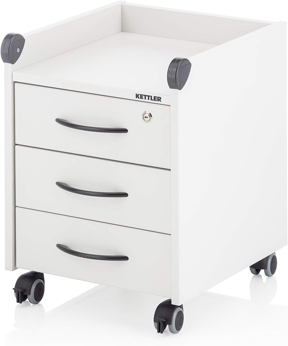 Kettler Rollcontainer 3 Schubladen Abschließbar, auf Rollen