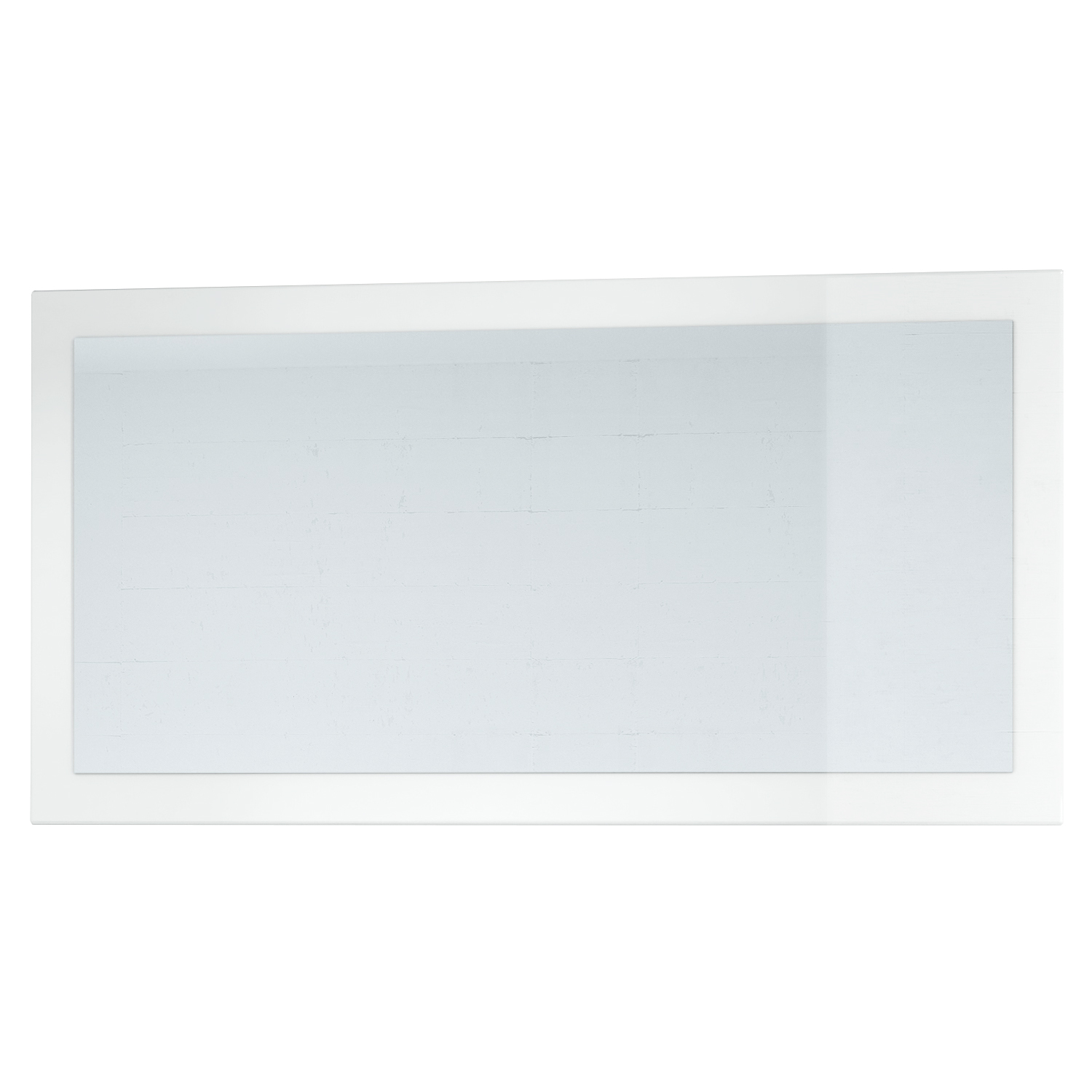 Spiegel Lima 110cm mit Rahmen im modernen Stil Weiß Hochglanz (110 x 52 cm)