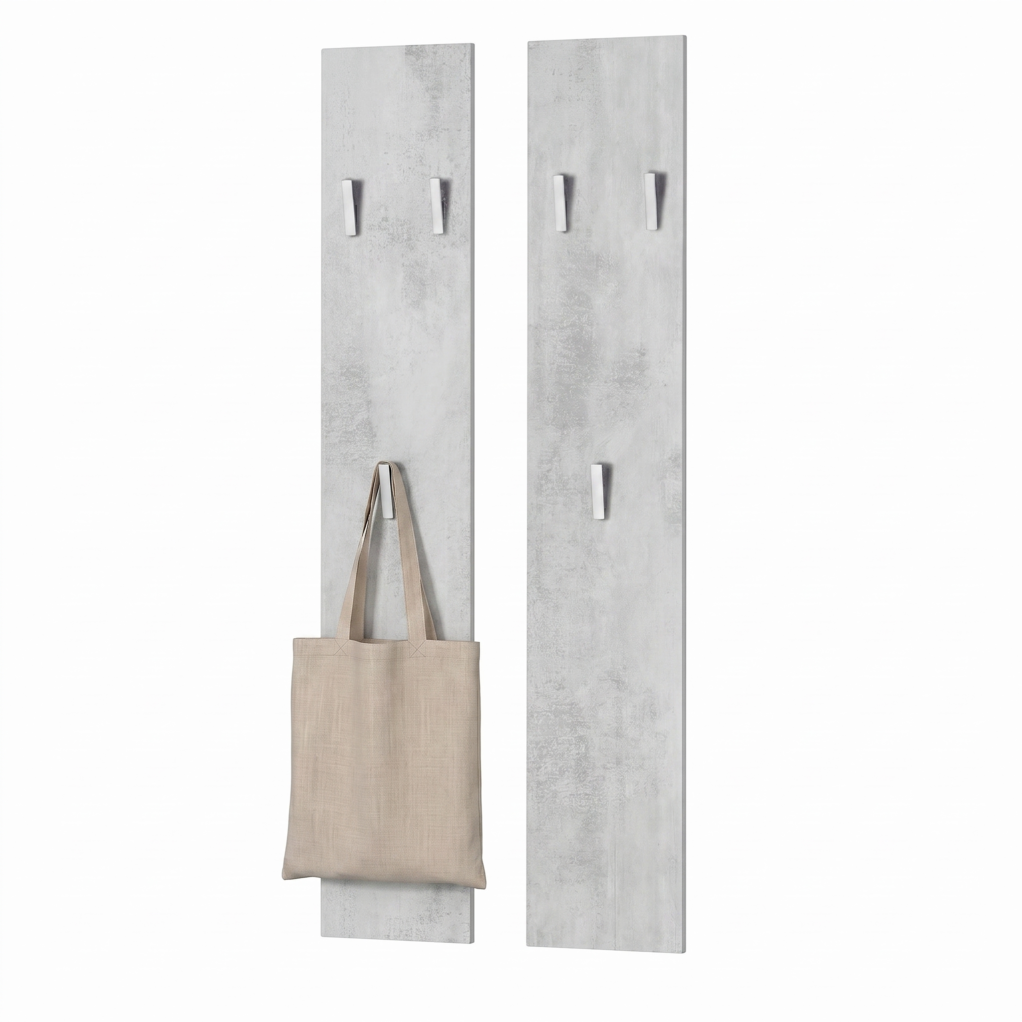 Wandpaneel 140 bestehend aus 2 Paneelen Beton Oxid Optik (je 24 x 140 x 2 cm)