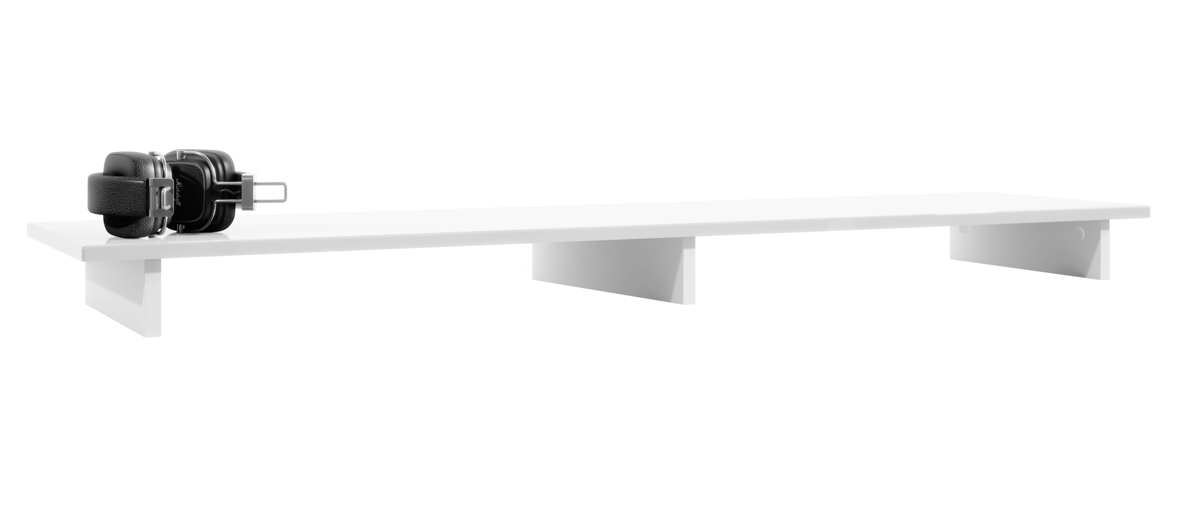 TV Aufsatz Game  zur Erhöhung  Weiß matt/Weiß Hochglanz (138,5 x 9,5 x 34,5 cm)