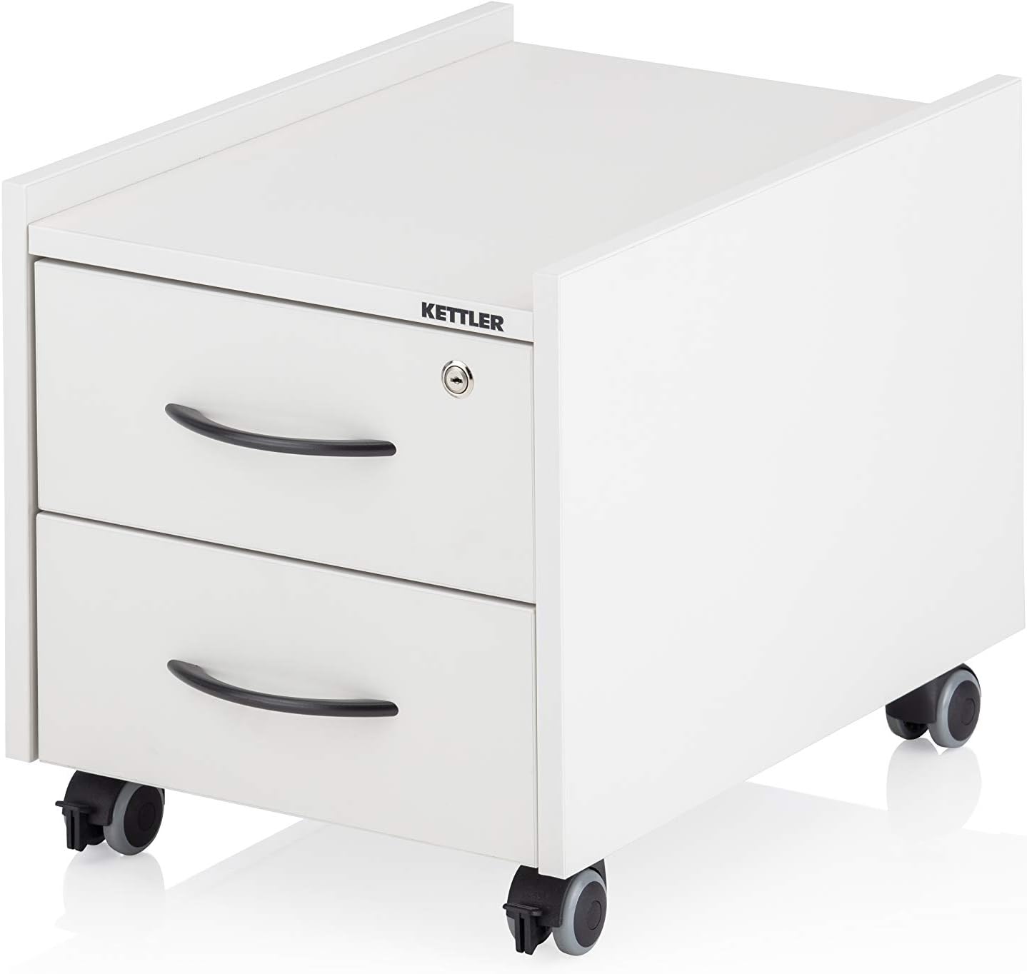 Kettler Rollcontainer 2 Schubladen Abschließbar, auf Rollen, Geheimfach