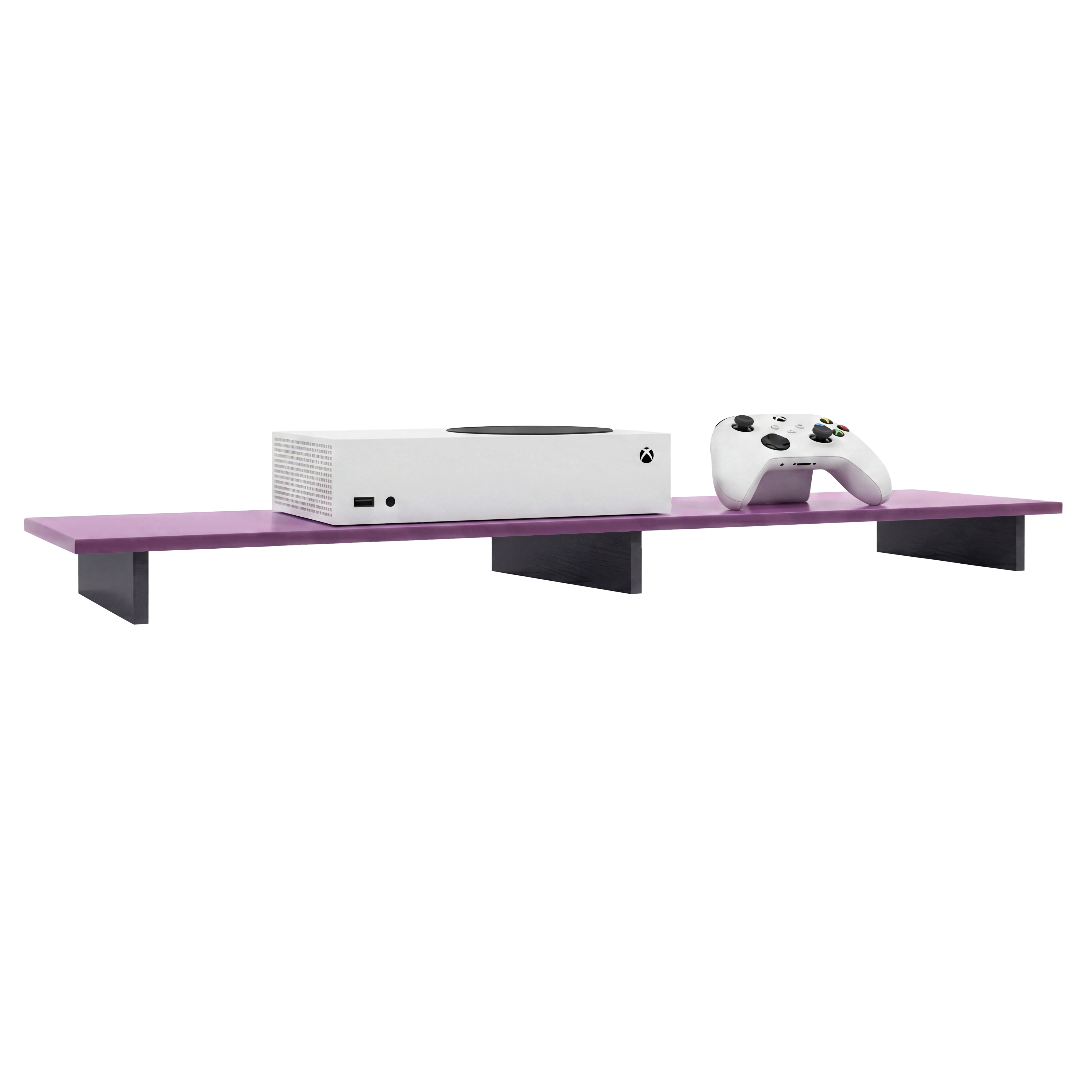 TV Aufsatz Game  zur Erhöhung  Weiß matt/Brombeer Hochglanz (138,5 x 9,5 x 34,5 cm)
