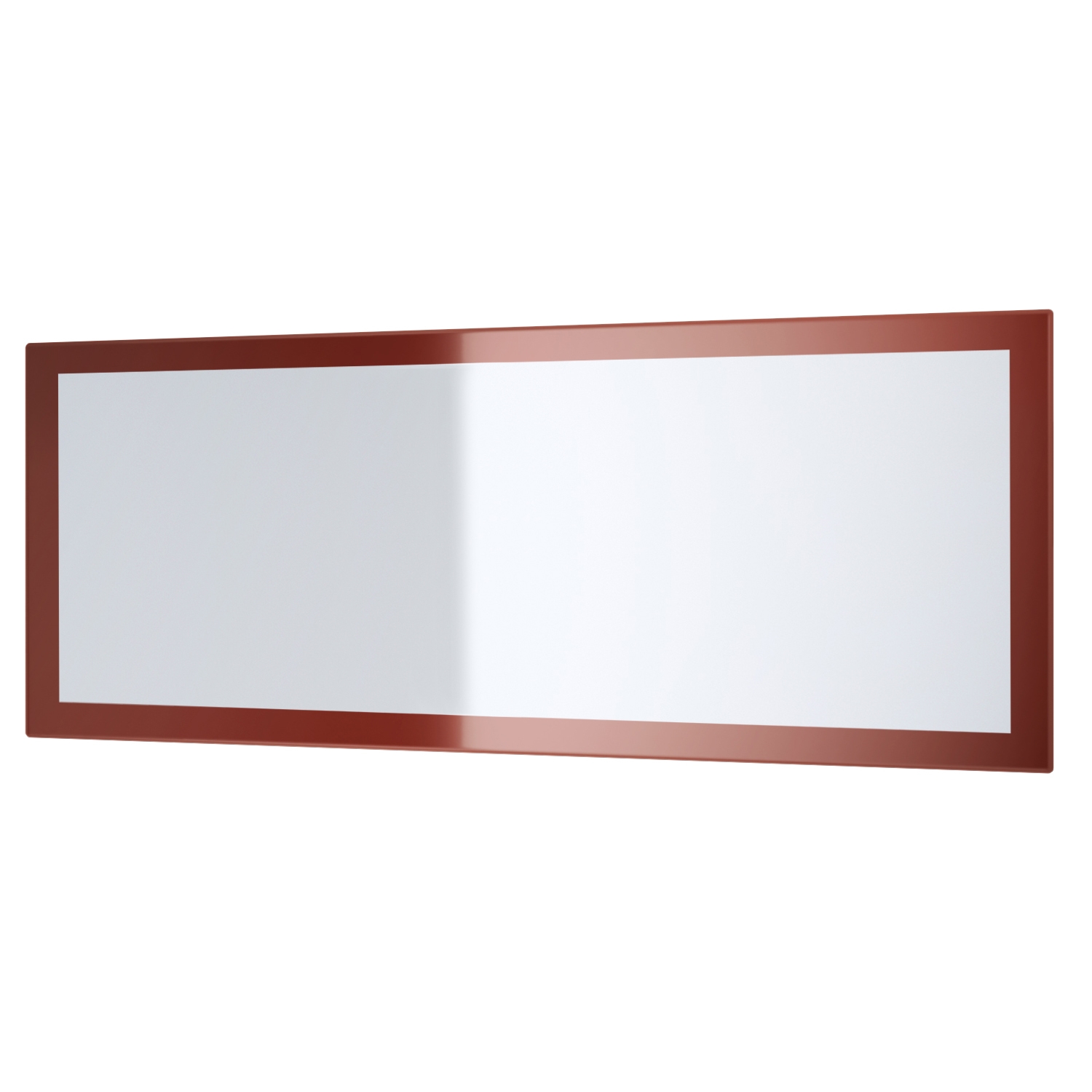 Spiegel Lima 139cm mit Rahmen im modernen Stil Bordeaux Hochglanz (139 x 55 cm)